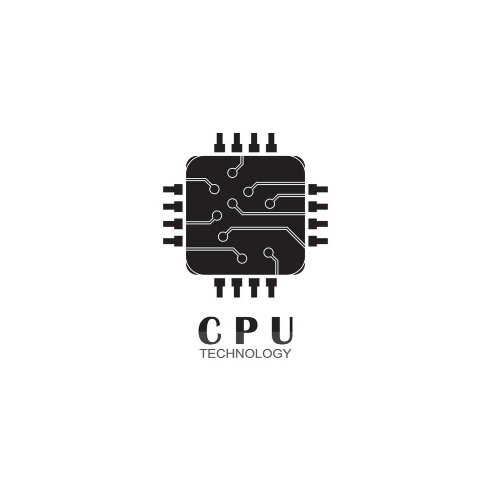 chip processor ikon vektor