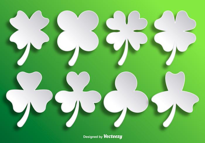 Papier Weiß Vector Clovers