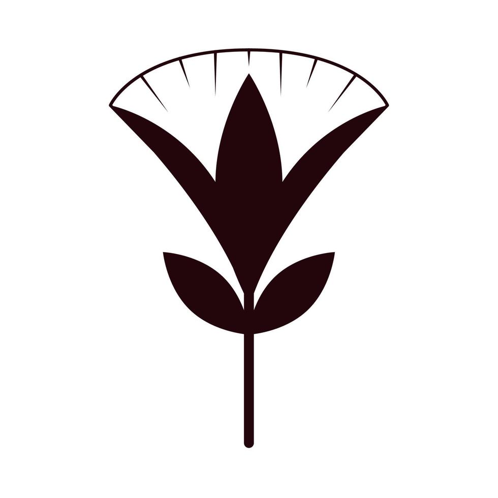 Blumen-Silhouette-Symbol vektor