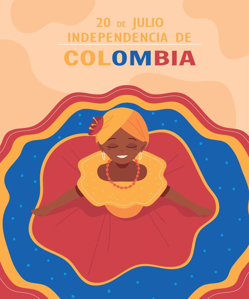 oberoende av colombia vektor