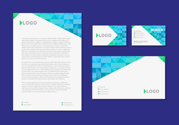 Letter Head Design Visitenkarten Corporate Identity Briefpapier vektor