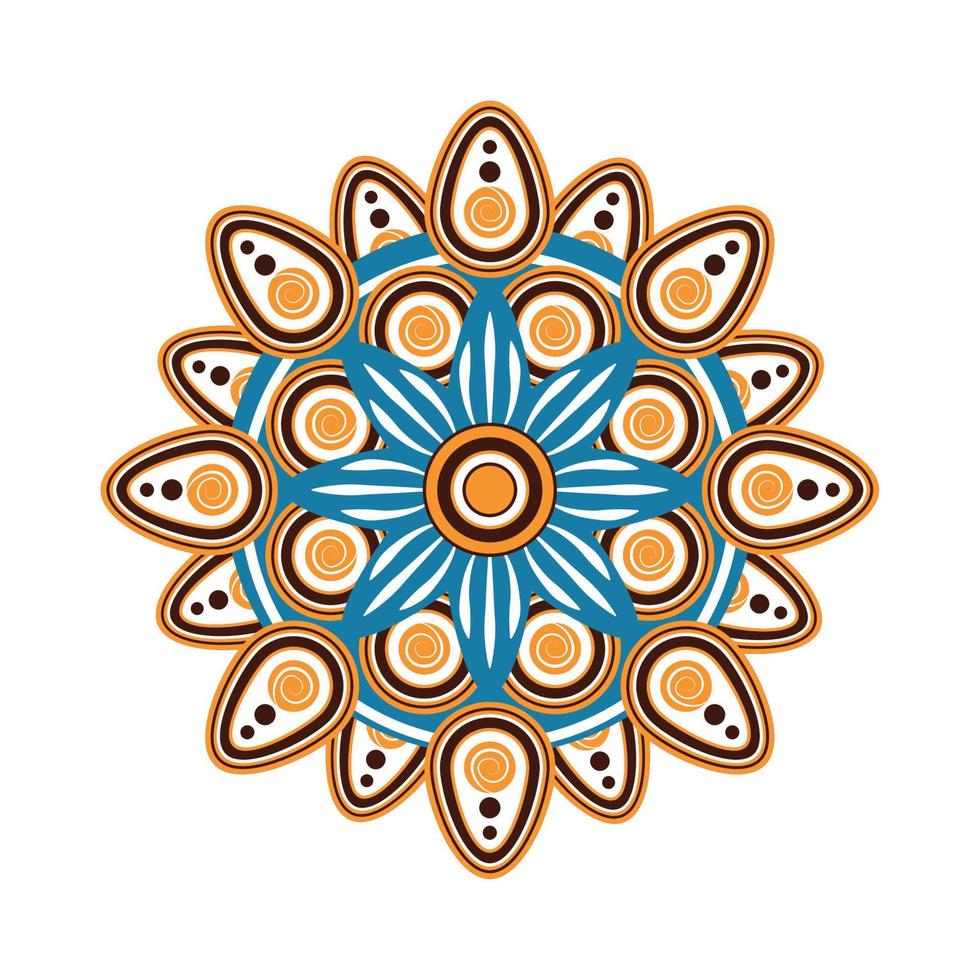 Blumen-Mandala-Symbol vektor