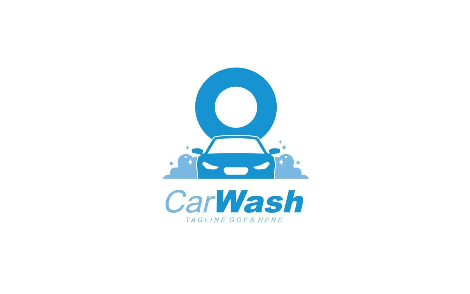 o Logo Carwash für Identität. Auto-Vorlagenvektorillustration für Ihre Marke. vektor