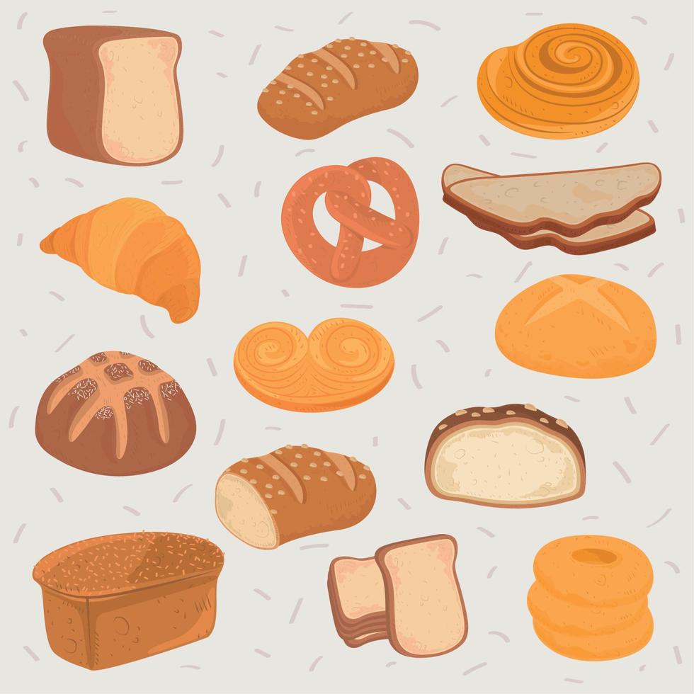 Bäckerei Brot essen vektor