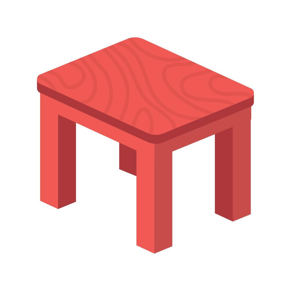 Tischmöbel aus Holz vektor