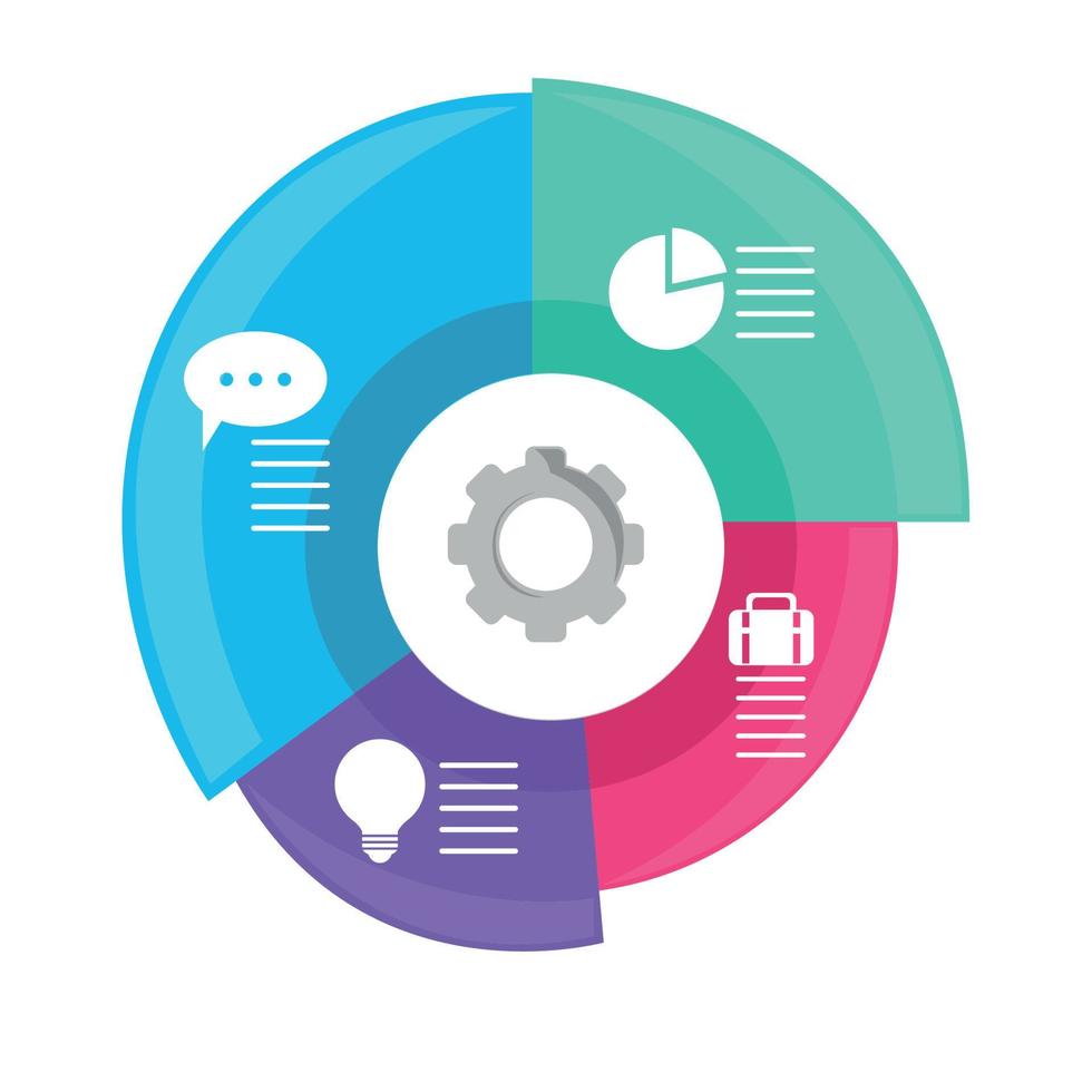 Infografik runde Form vektor
