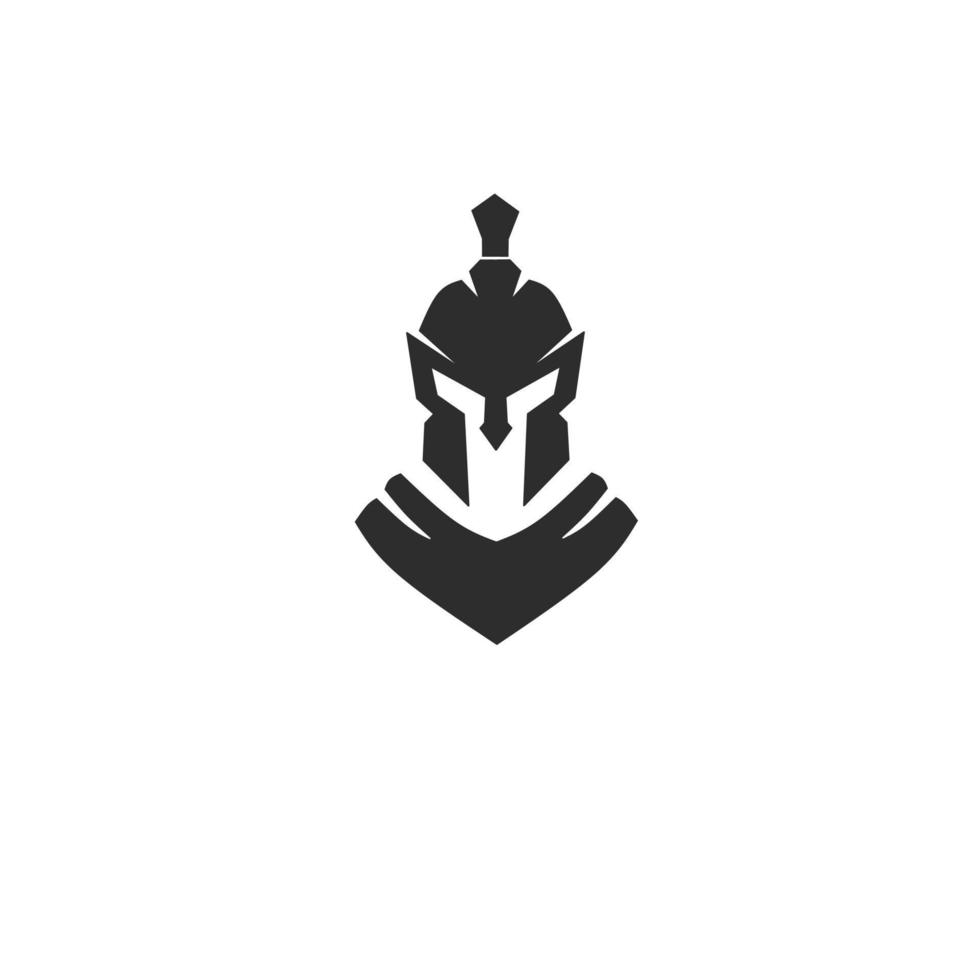 vorlage logo symbol symbol spartanischer helm krieger vektor