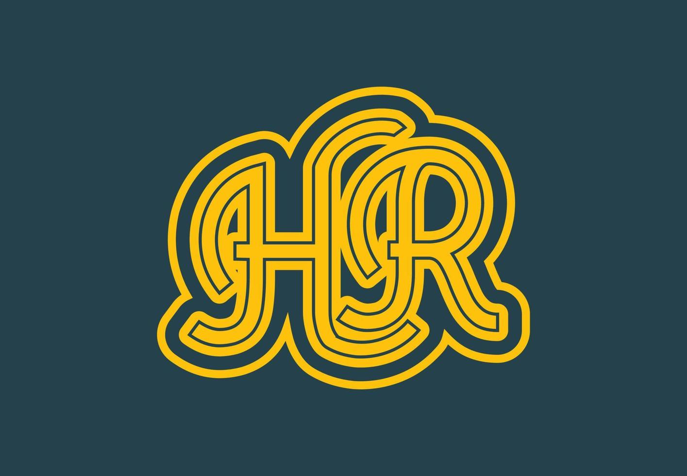 Buchstabe hr Logo und Icon-Design-Vorlage vektor