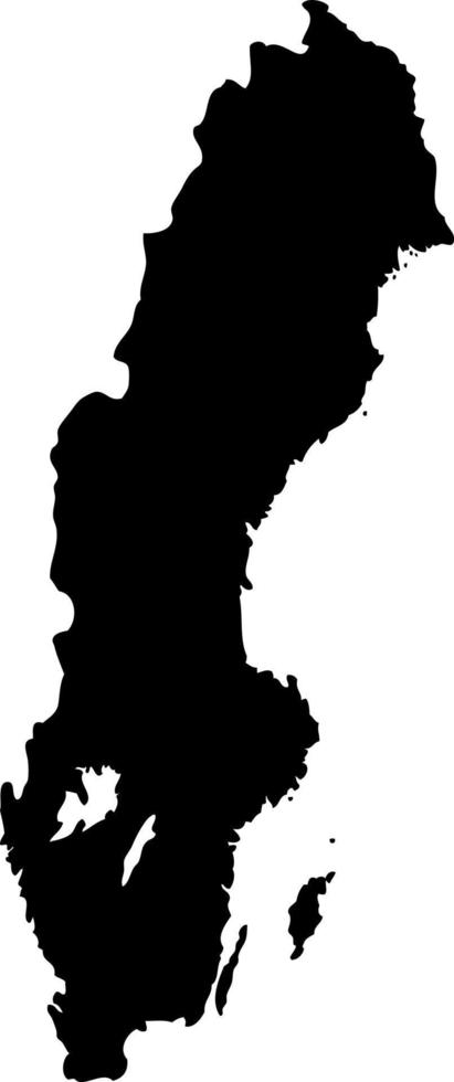 Europa nordic Sverige Karta vektor map.hand dragen minimalism stil.