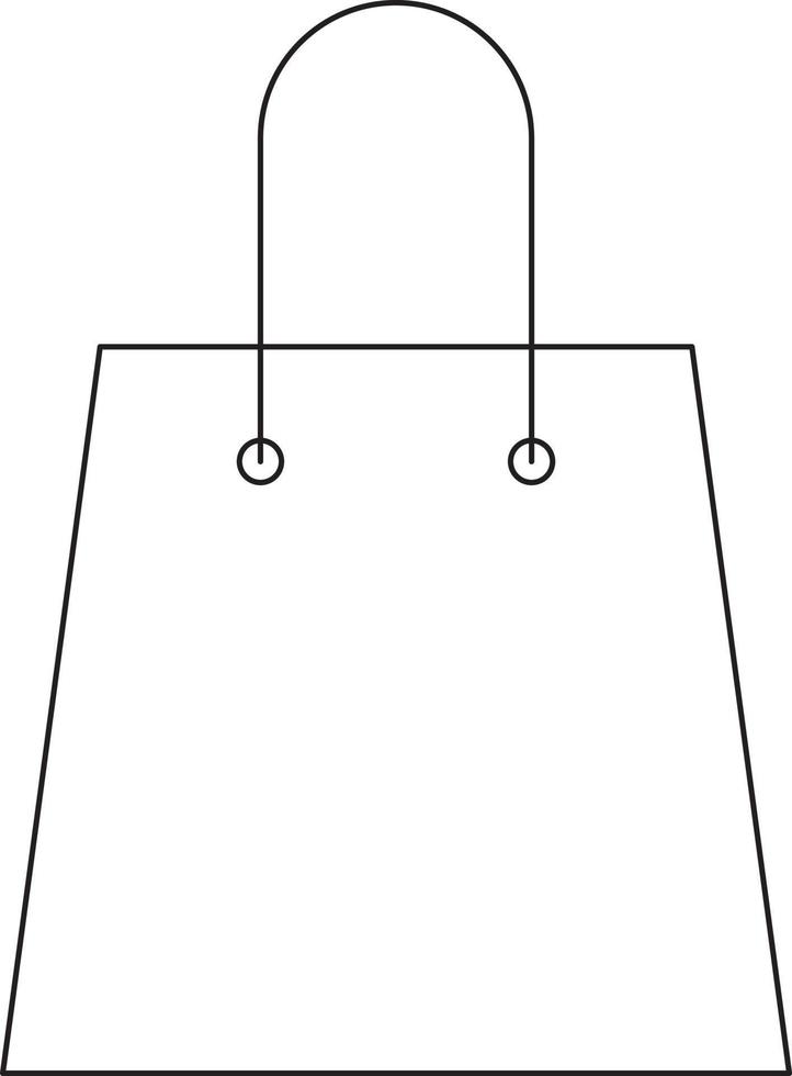 Tasche-Web-Symbol mit einer Linie gezeichnet. vektor