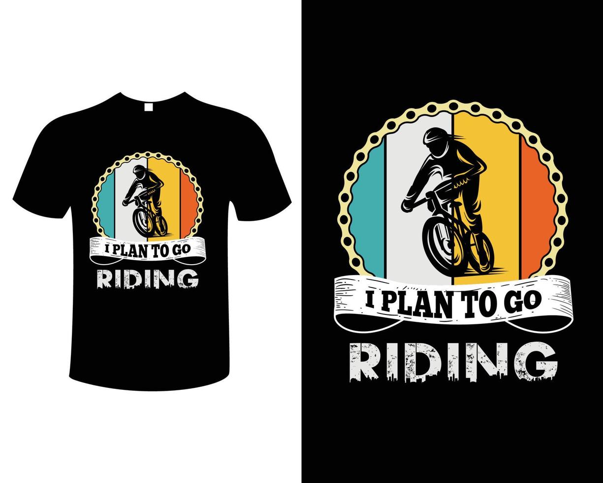 Mountainbike-T-Shirt-Design-Vektorvorlage, Radfahrer-T-Shirt-Design für Abenteuerliebhaber vektor