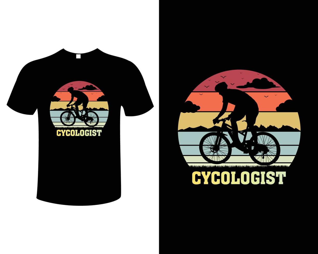 berg cykel t-shirt design vektor mall, cyklist t-shirt design för äventyr älskande