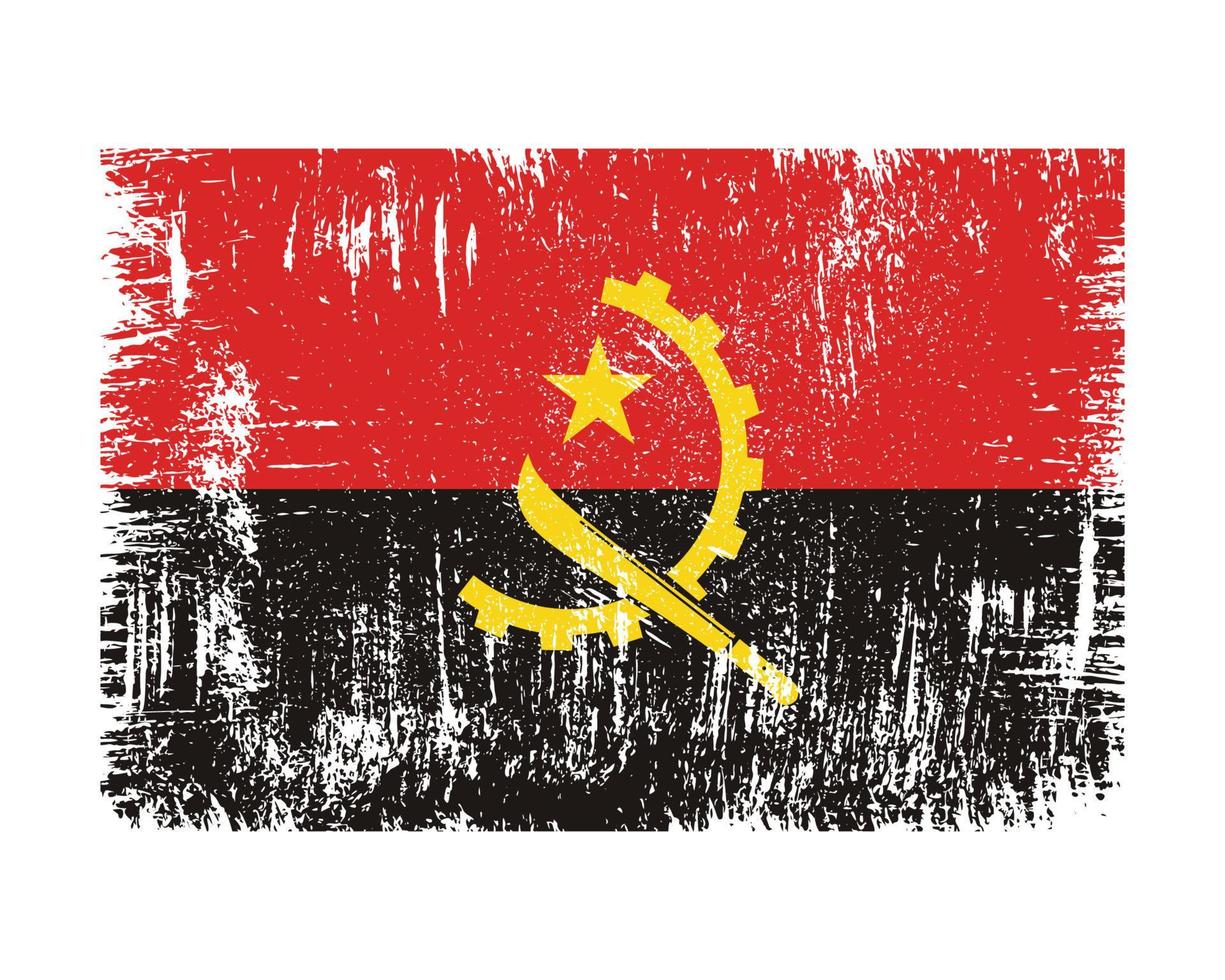 Angola Flaggenvektor vektor