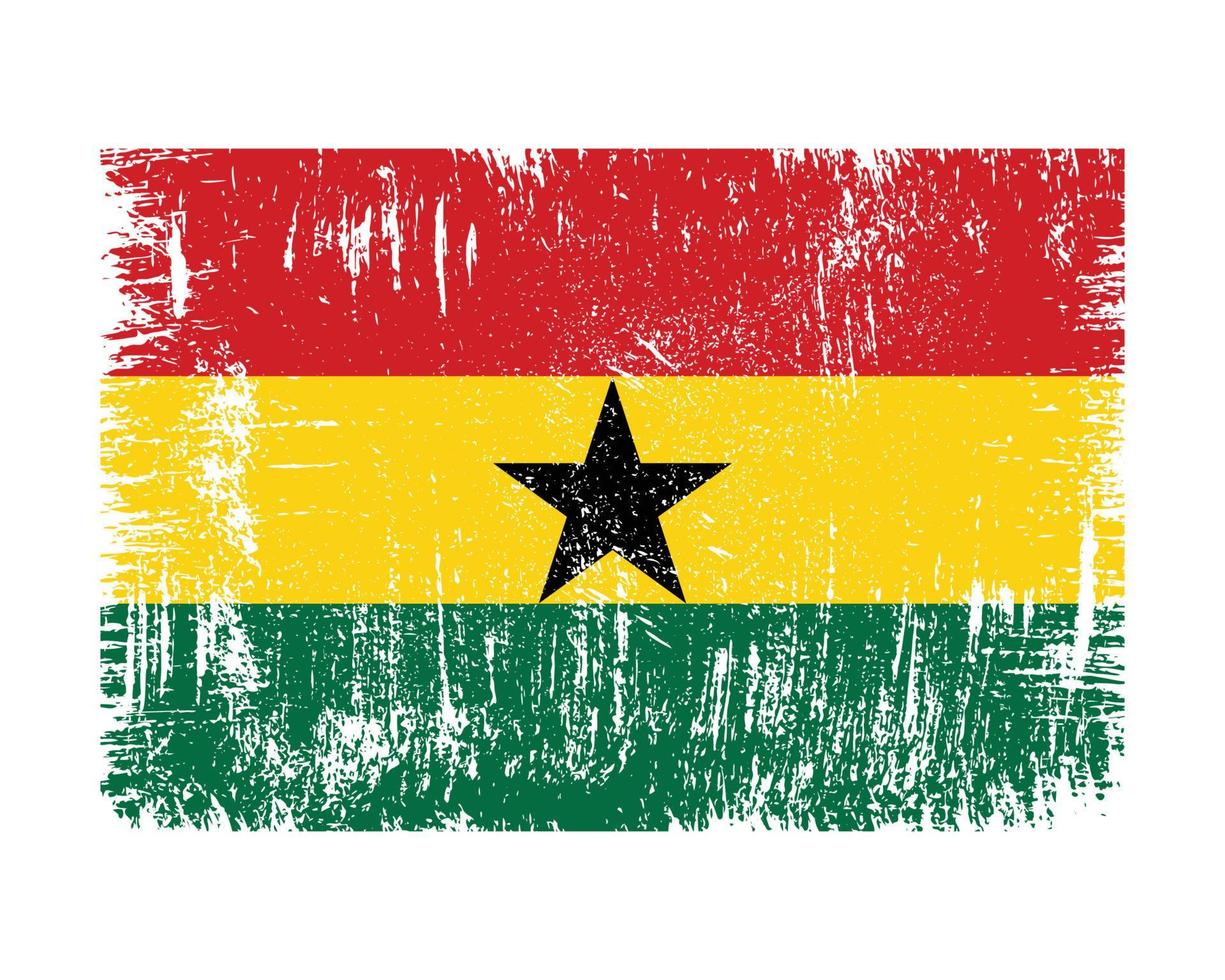 ghana flagga vektor