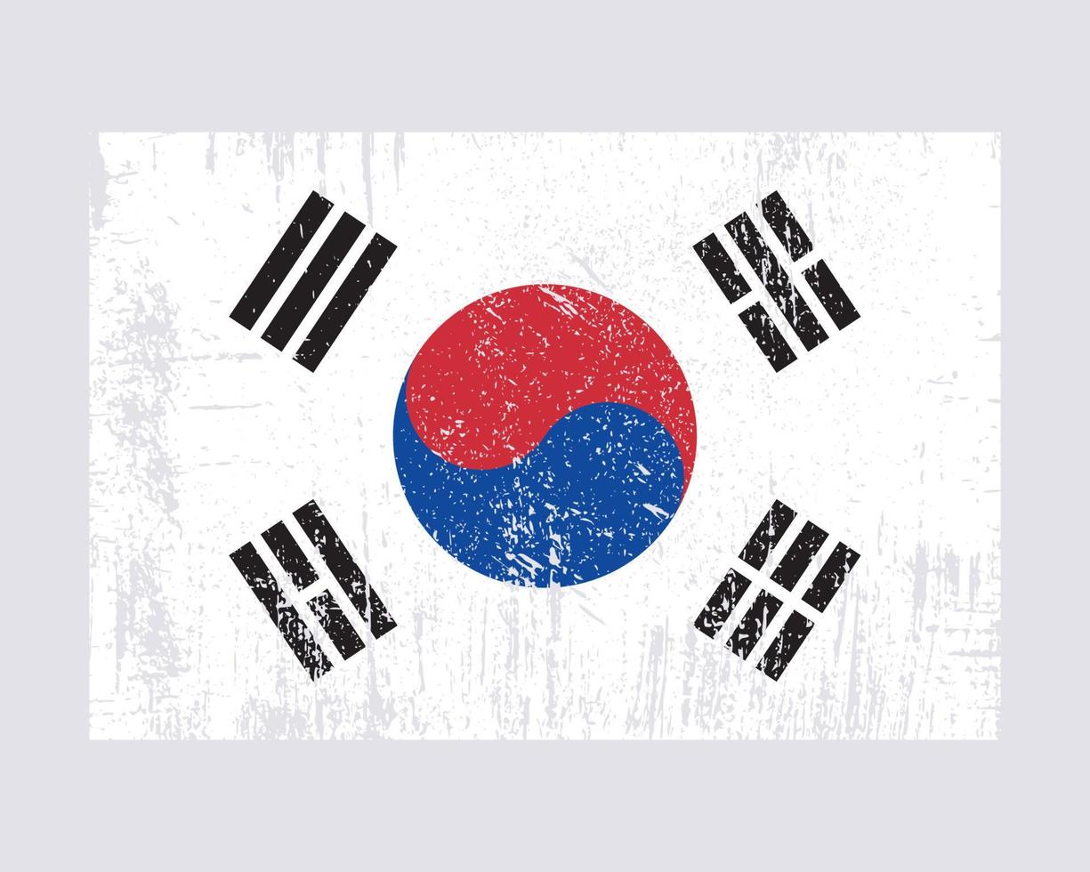 Sydkoreas flagga vektor