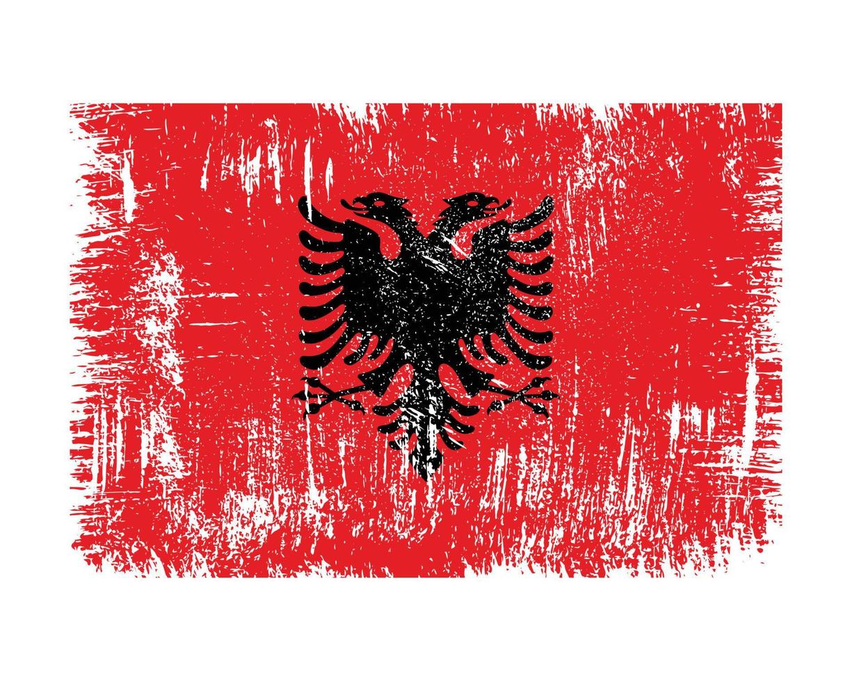 Albanien Flaggenvektor vektor