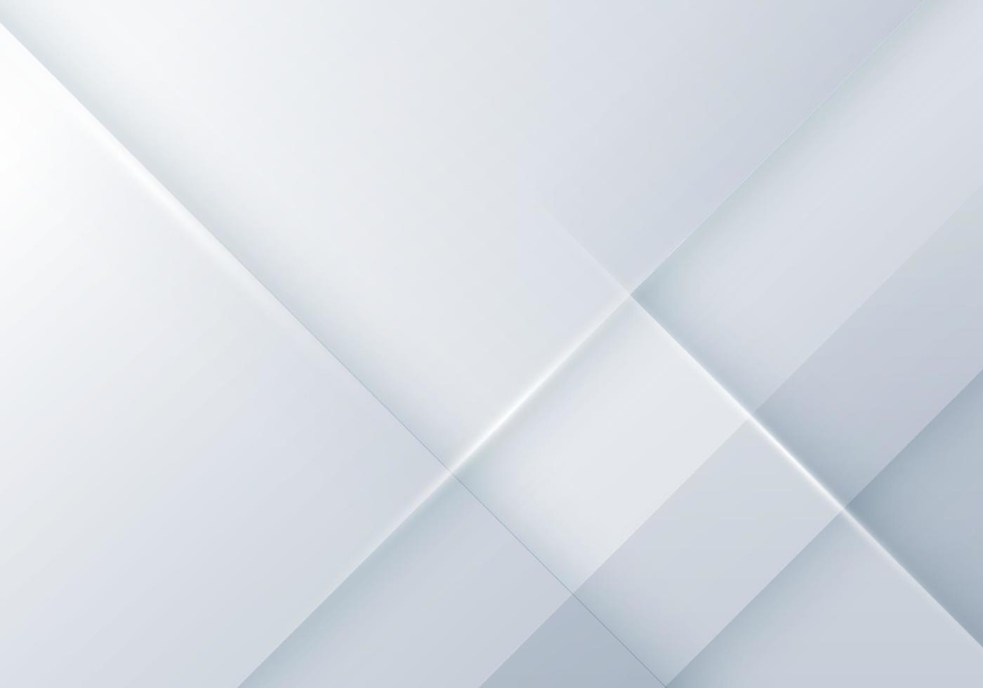 abstrakt mall vit och grå kvadrater överlappande skiktad rena konstverk design bakgrund vektor