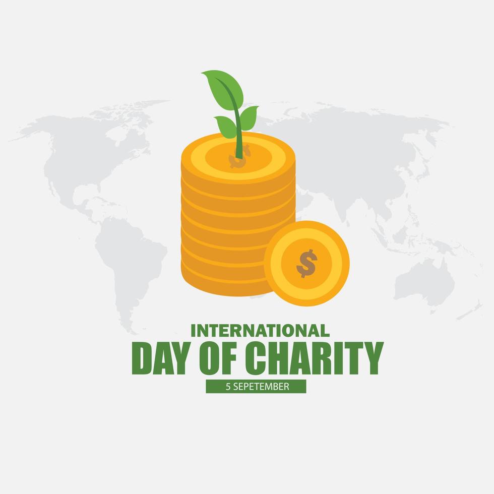internationell välgörenhet dag vektor. enkel och elegant design vektor