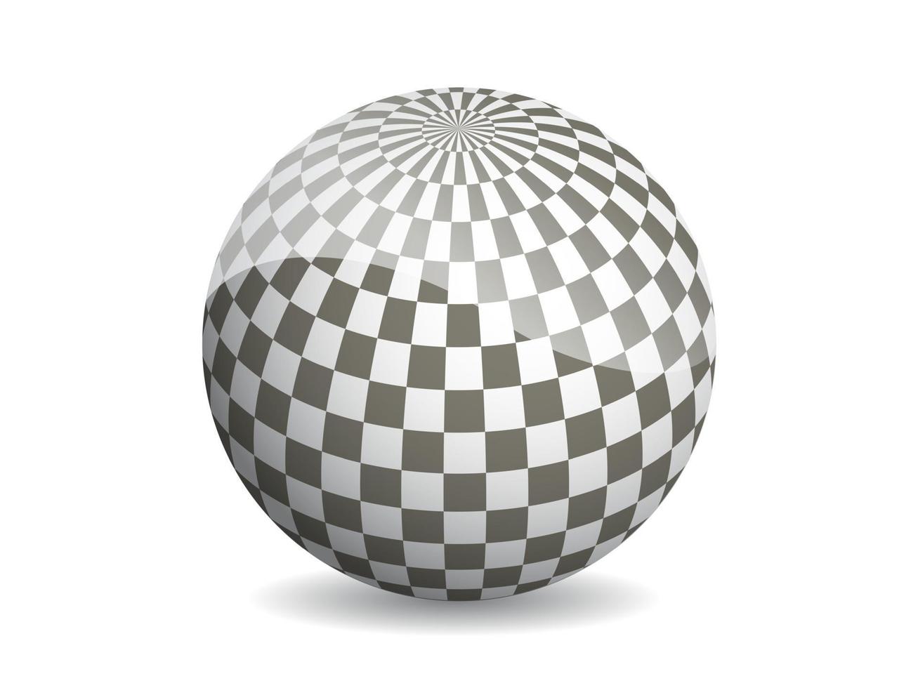 abstrakte Vektorillustration des Balls 3d. Muster Kugel modernes Design. Runde Form Globus auf weißem Hintergrund. vektor