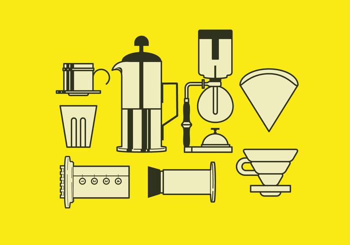 Vector Kaffebryggningsverktyg