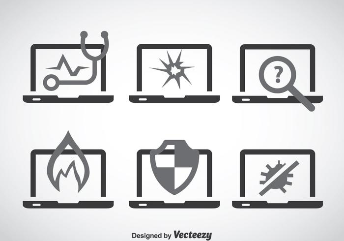 Notebook-Service-Icons vektor