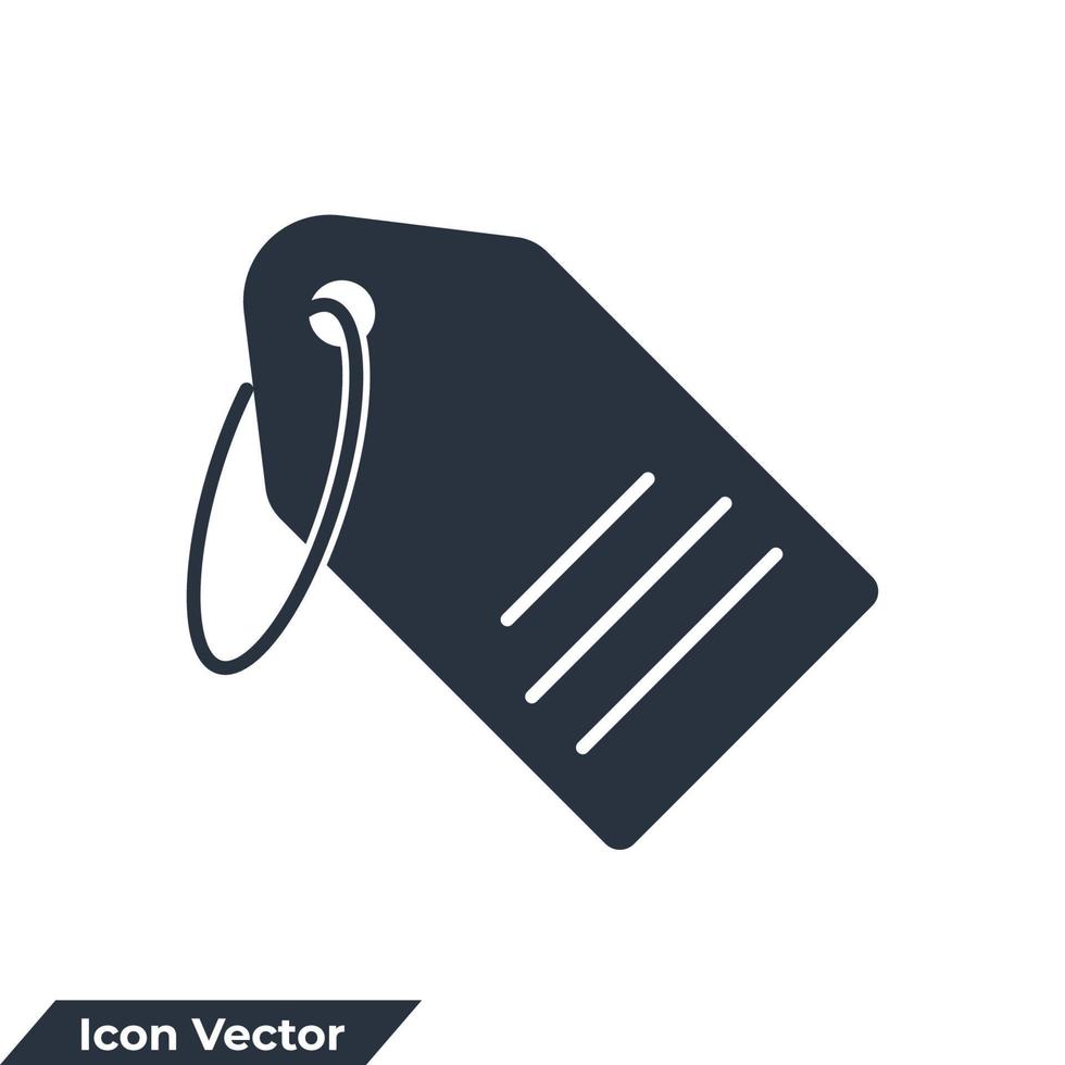 prislapp ikon logotyp vektor illustration. tagg etikett symbol mall för grafisk och webbdesign samling