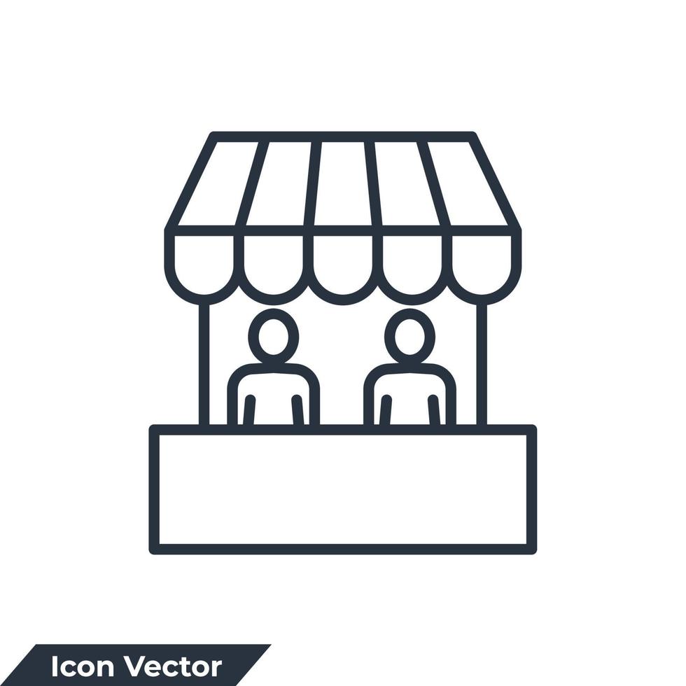 mat domstol ikon logotyp vektor illustration. Kafé restaurang symbol mall för grafisk och webb design samling