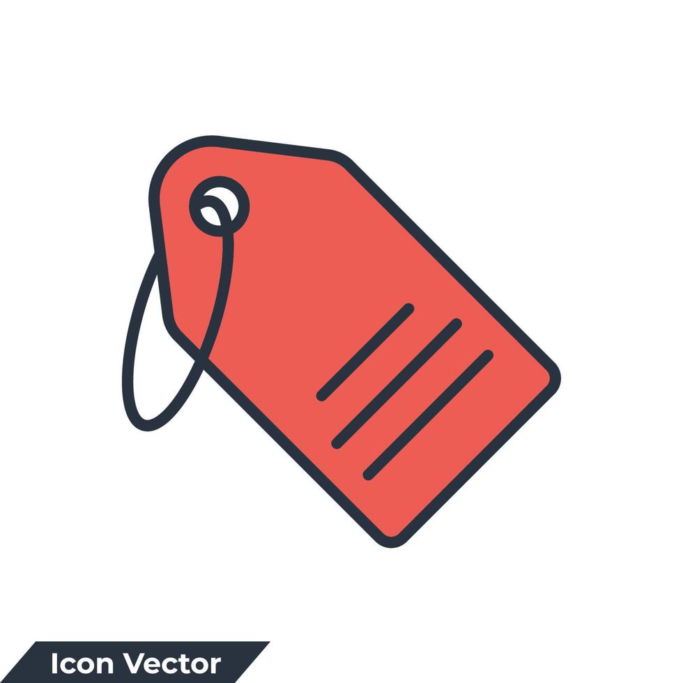 Preisschild-Symbol-Logo-Vektor-Illustration. Tag-Label-Symbolvorlage für Grafik- und Webdesign-Sammlung vektor