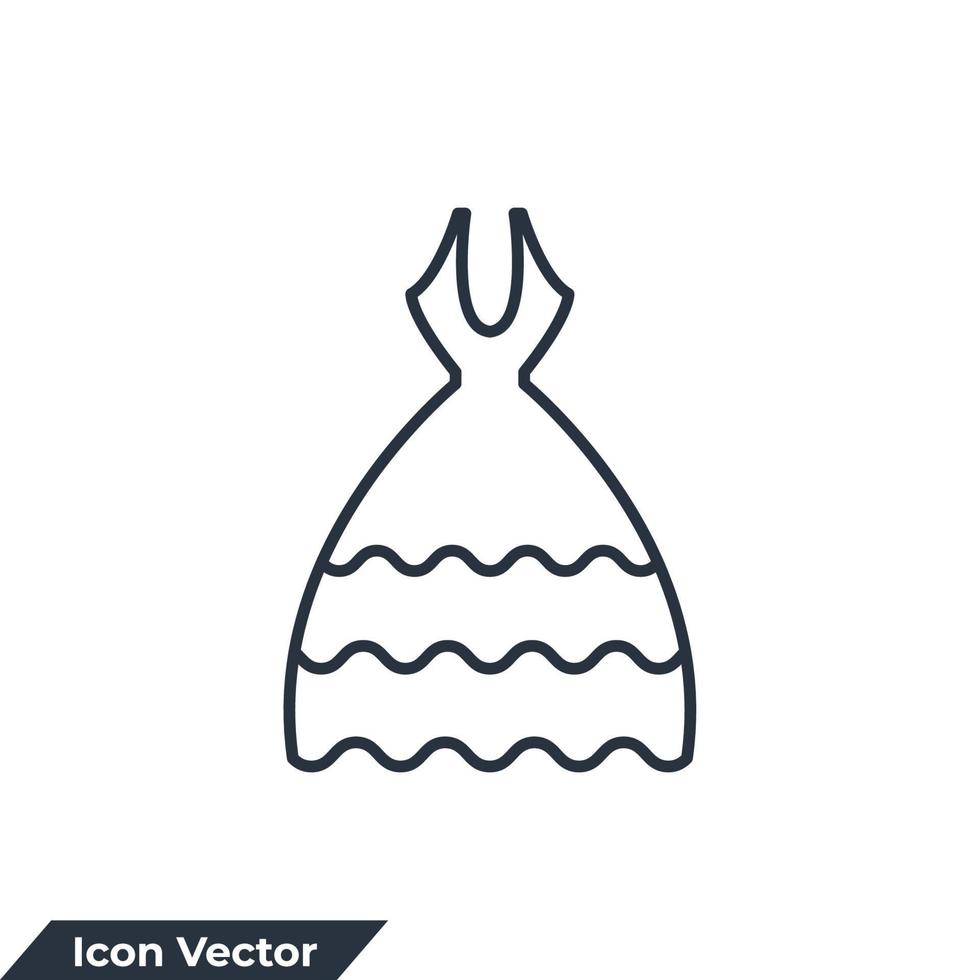 klänning ikon logotyp vektor illustration. årgång klänningar symbol mall för grafisk och webb design samling