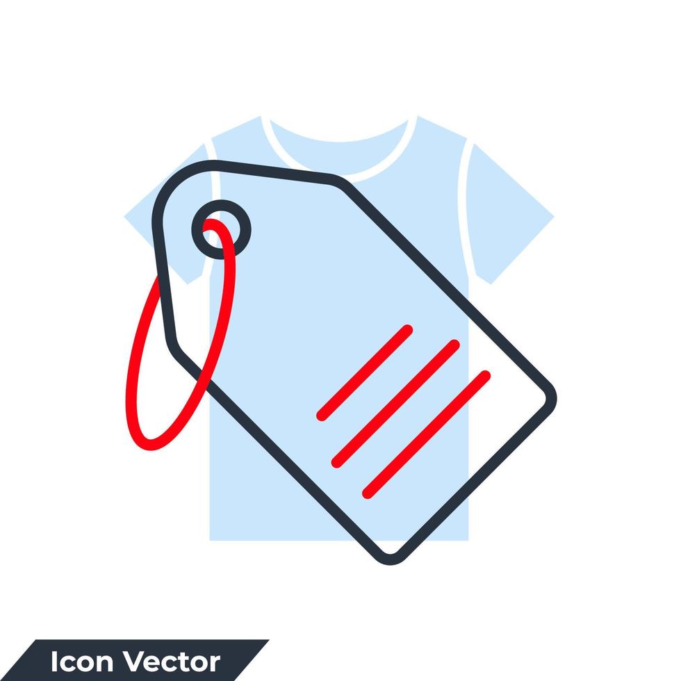 prislapp ikon logotyp vektor illustration. tagg etikett symbol mall för grafisk och webbdesign samling