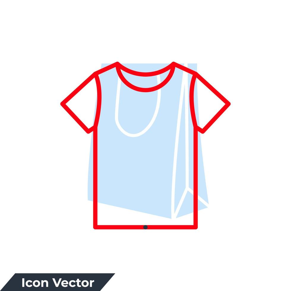 skjorta ikon logotyp vektor illustration. t-shirt symbol mall för grafisk och webb design samling