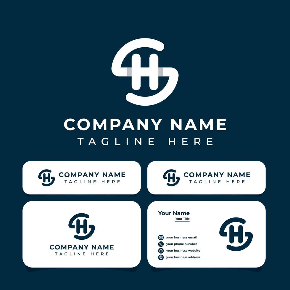 brev sh logotyp, lämplig för några företag med sh eller hs initialer. vektor