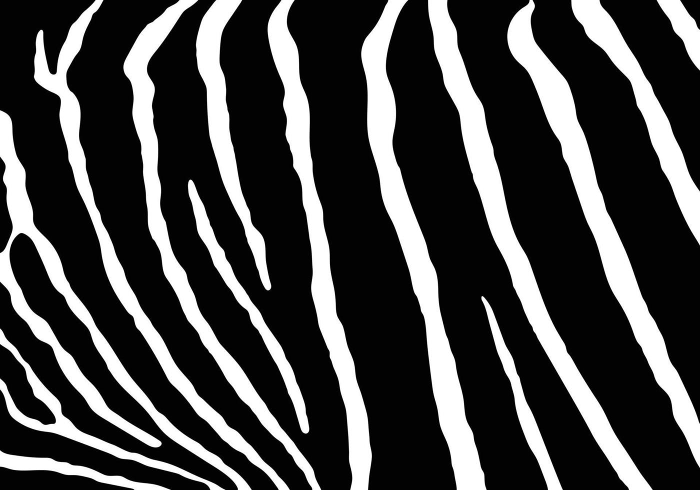 Vektor schwarzes Zebradruckmuster Tier nahtlos. Zebrahaut abstrakt zum Drucken, Schneiden und Basteln, ideal für Tassen, Aufkleber, Schablonen, Web, Cover. Wandaufkleber, Heimdekoration und mehr.