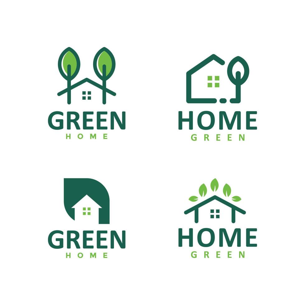 Home Green Bundle-Logo vektor