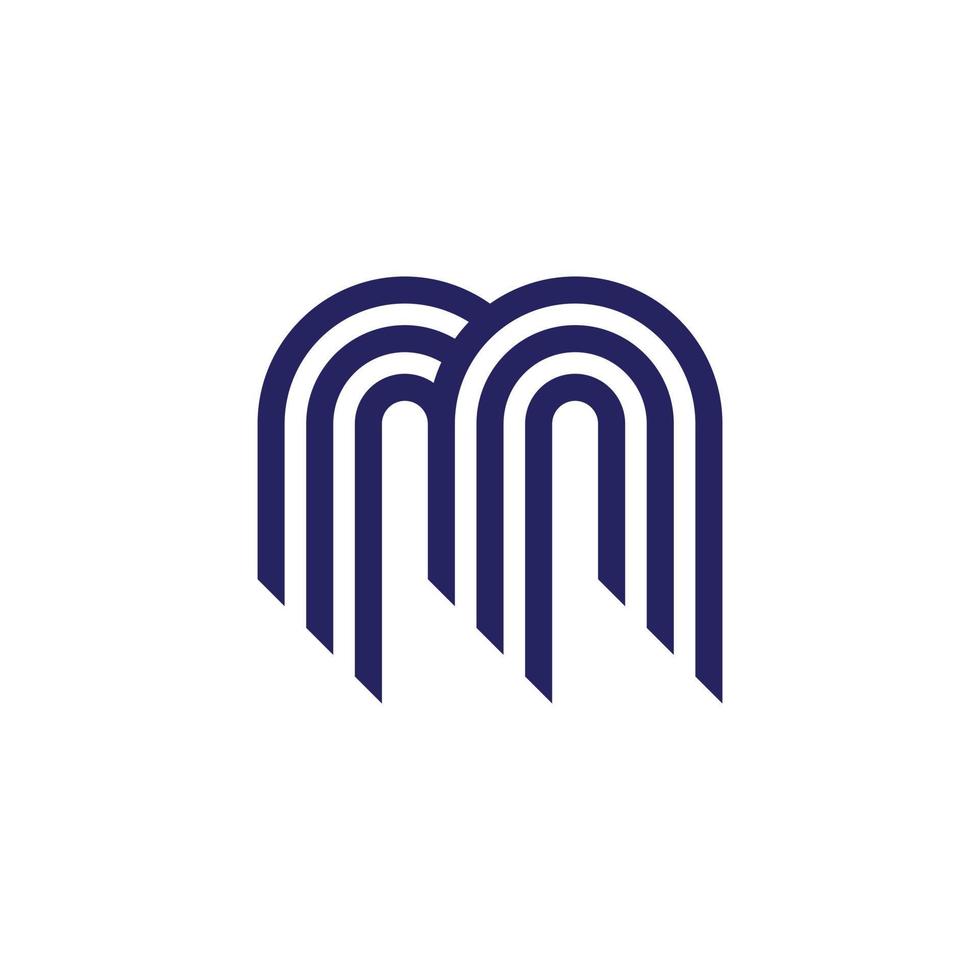 modernes monogramm-logo-design mit buchstabe m vektor