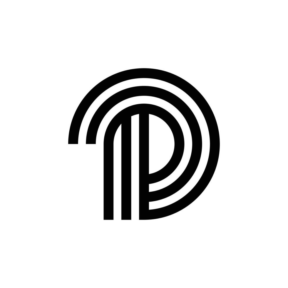 modernes monogramm-logo-design mit buchstabe d vektor
