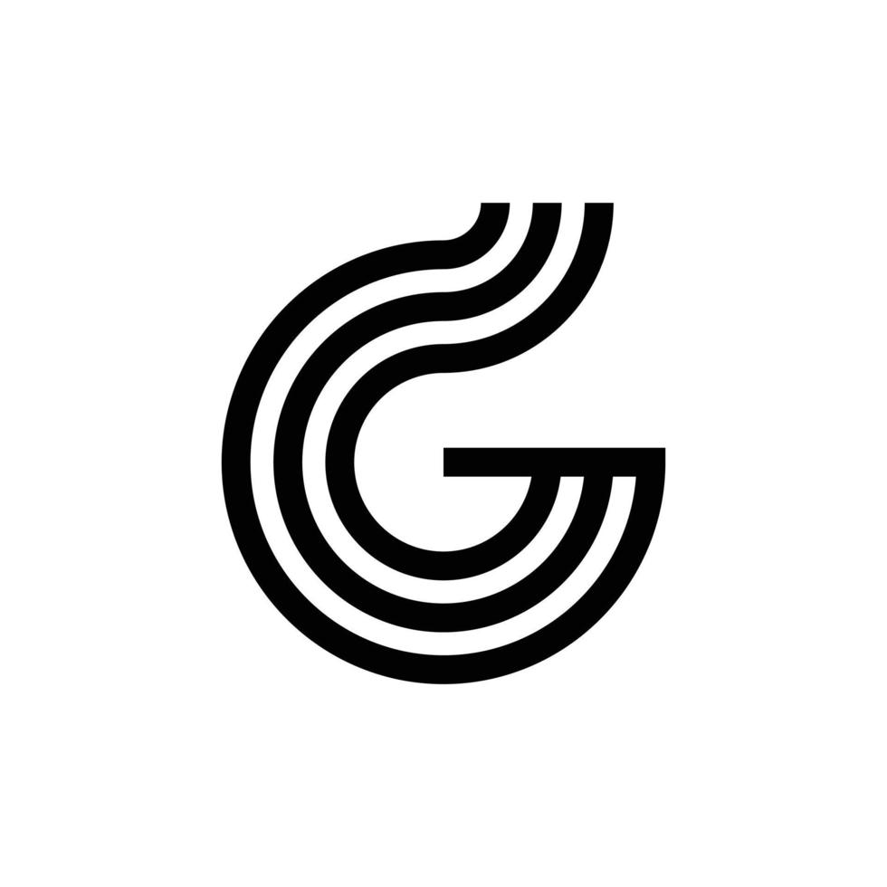 modern brev g monogram logotyp design vektor