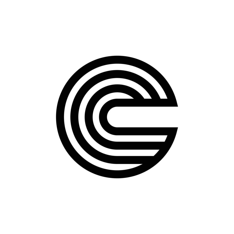 modernes monogramm-logo-design mit buchstabe c vektor
