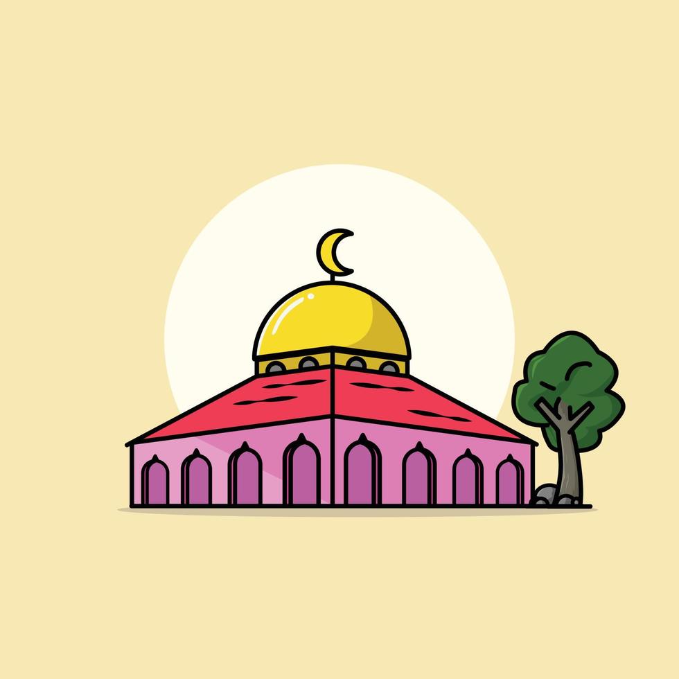 moské traditionell islamic byggnad vektor
