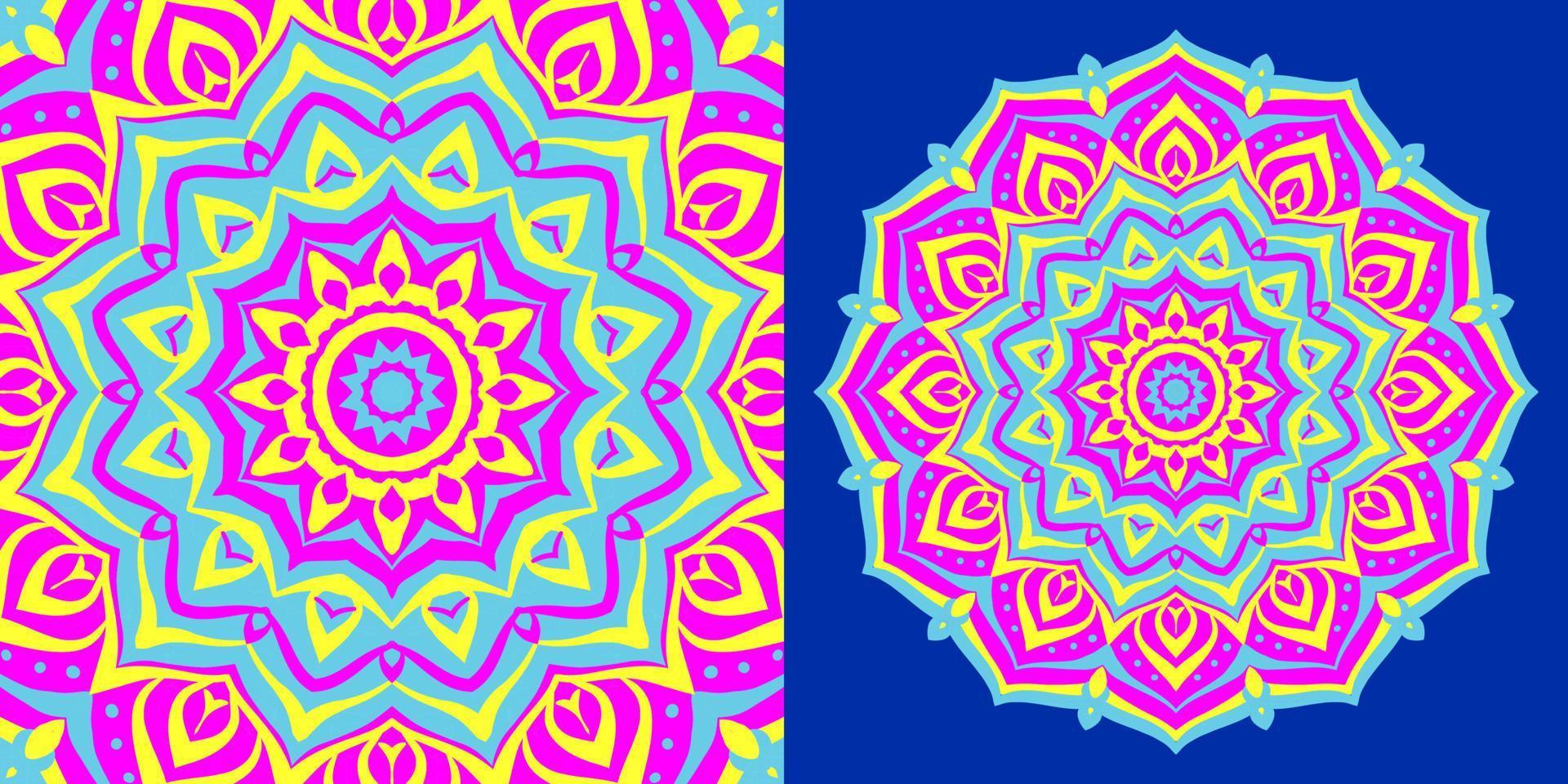 abstrakt mandala bakgrund psychedelic stil runda trippy vektor design