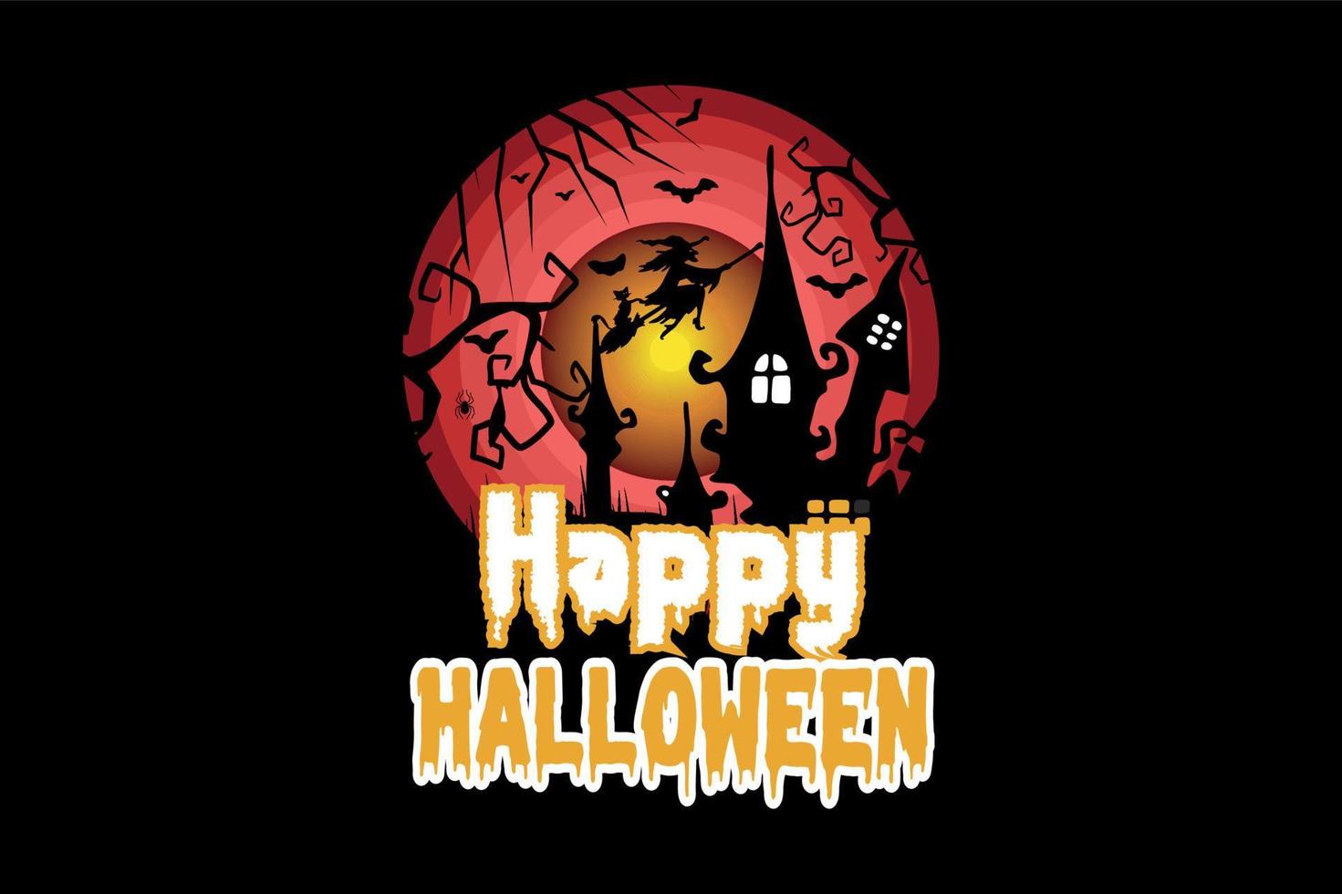 Lycklig halloween, halloween t-shirt design vektor