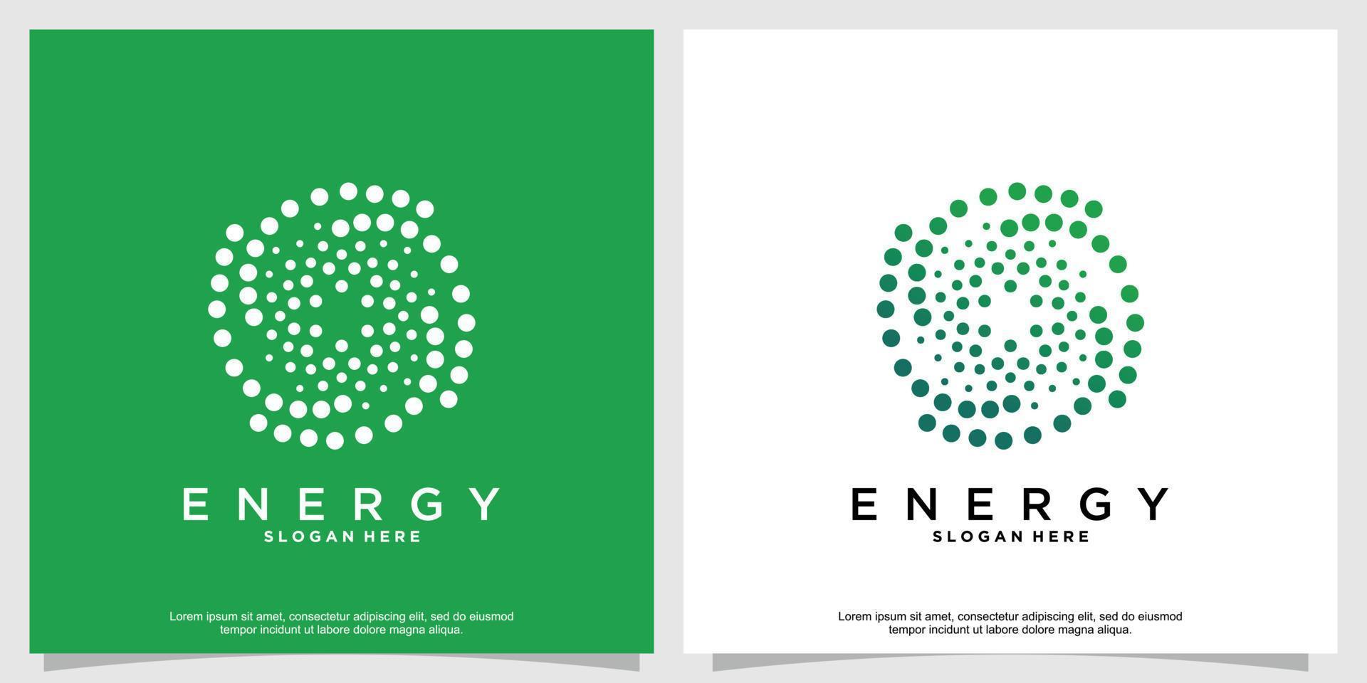 kreatives Energie-Logo-Design mit einzigartigem Konzept-Premium-Vektor vektor