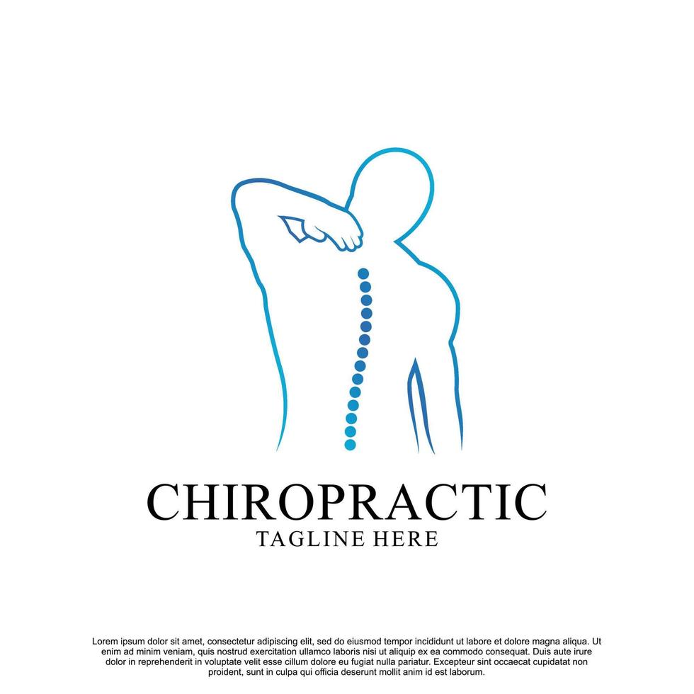 Chiropraktik-Logo-Design Premium-Vektor vektor