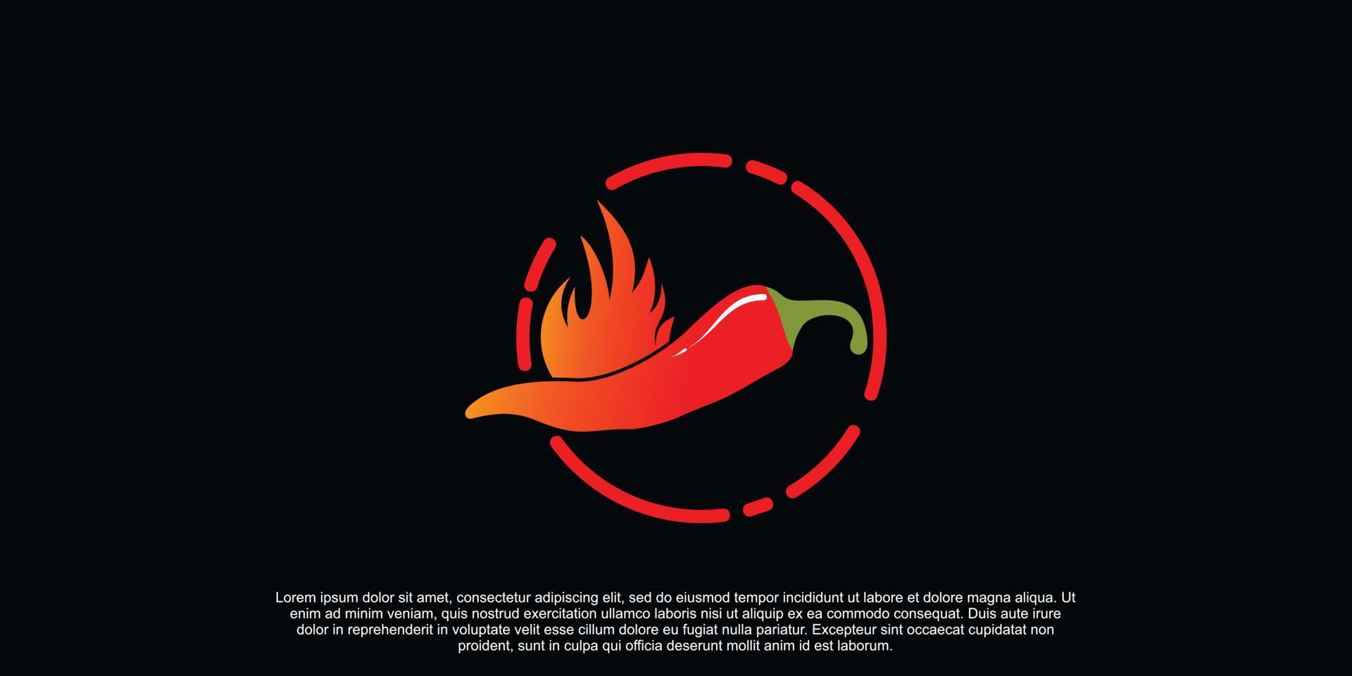 chili logotyp design unik begrepp premie vektor