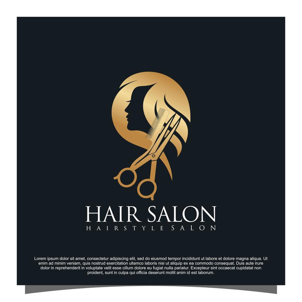 Friseursalon-Logo-Design Premium-Vektor vektor