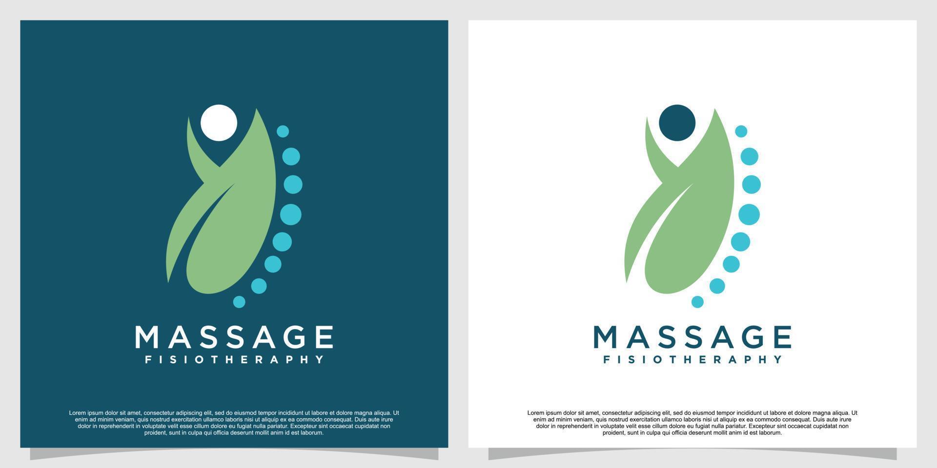 massage logotyp design med kreativ unik stil premie vektor del 1