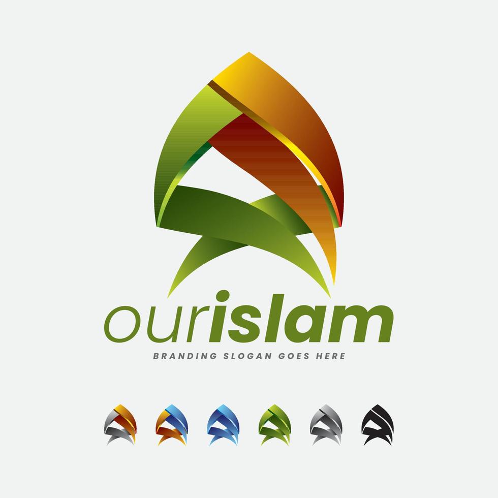Logo der islamischen Modellarchitektur vektor