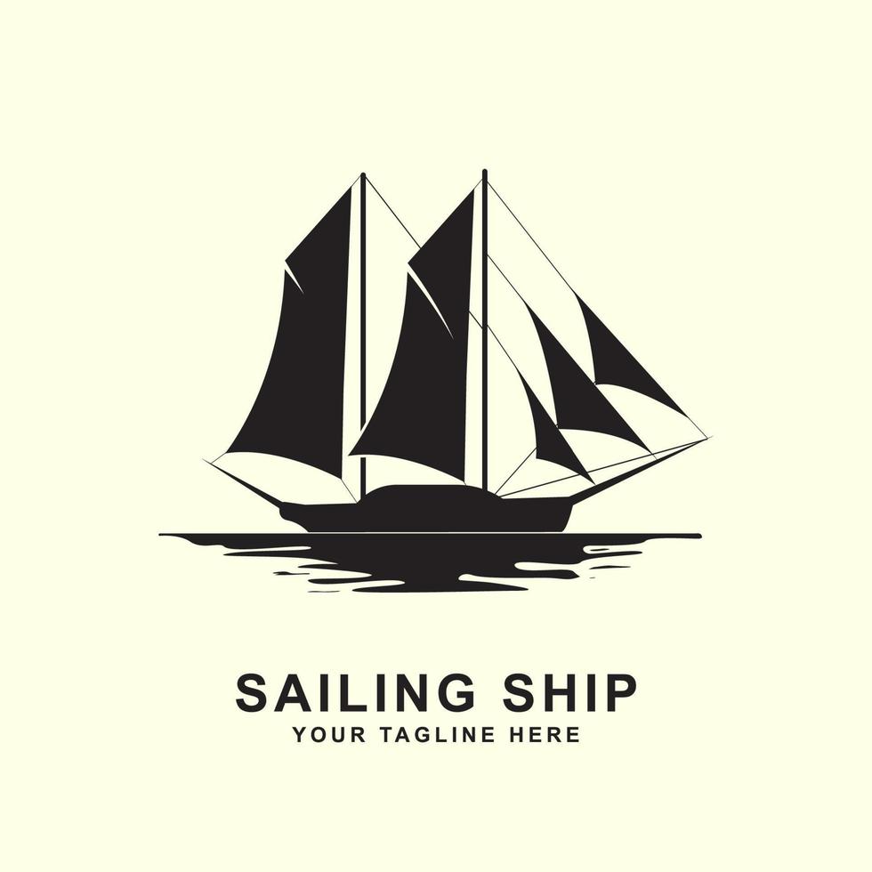 Segelschiff-Logo, dieses Design eignet sich für alle Arten von Unternehmen vektor