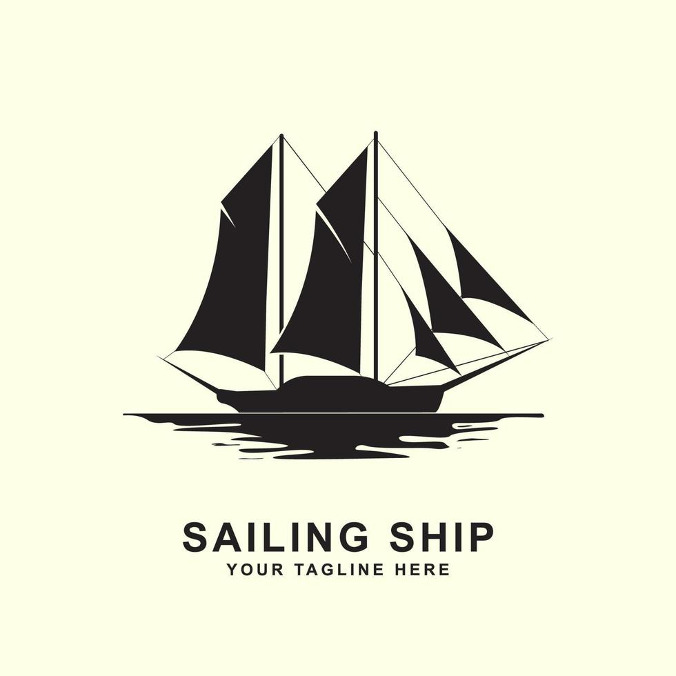 segling fartyg logotyp, detta design är lämplig för Allt snäll av företag vektor
