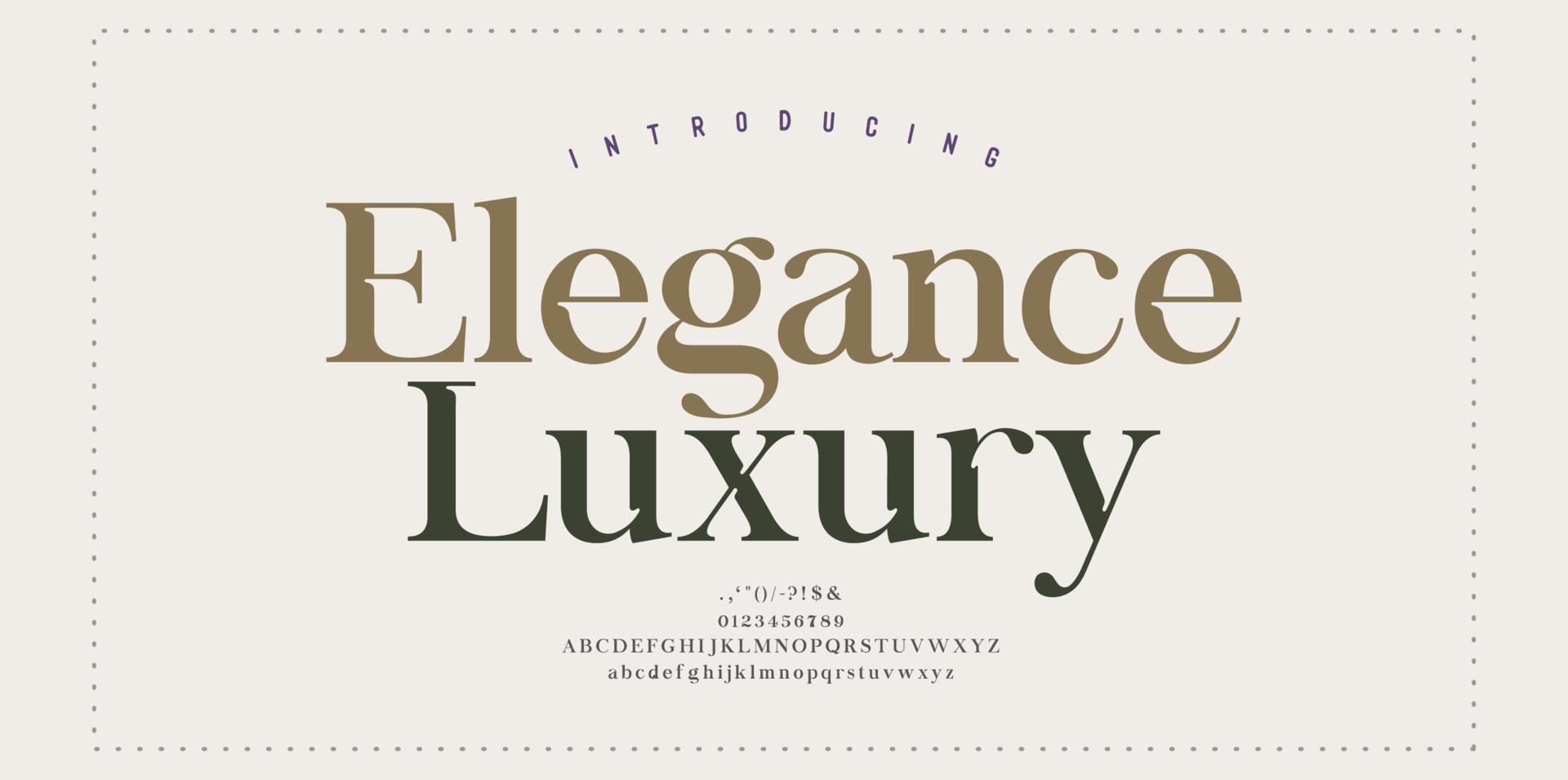 eleganz luxus hochzeit alphabet schriftart. typografie elegant klassisch beschriftung serifenschriften dekorativ vintage retro für logo. Vektor-Illustration vektor